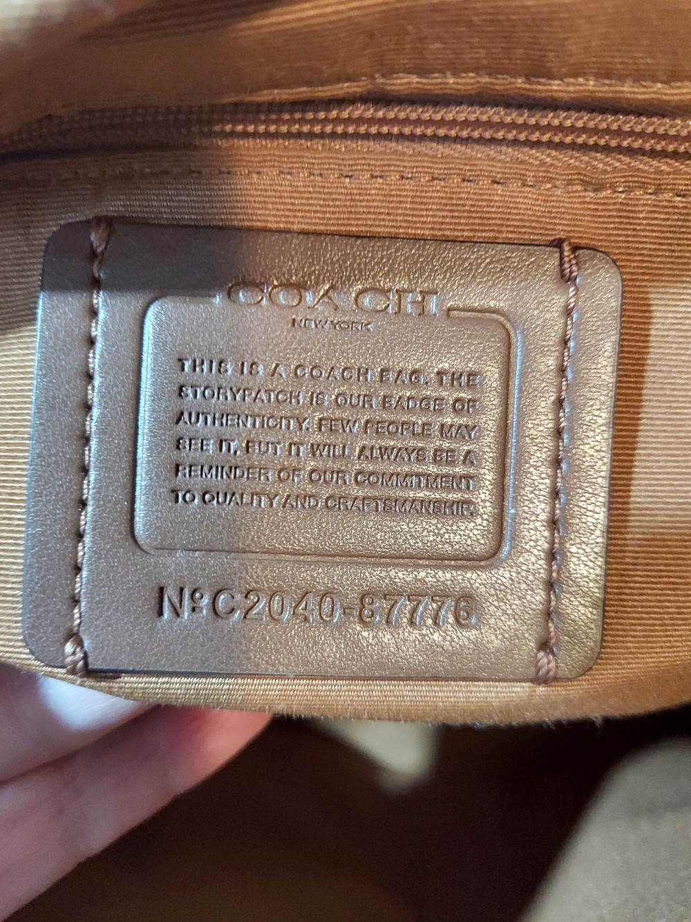 Coach Signature Ava Chain Tote & Matching Zip Wallet Set - Khaki/Chalk - Picture 9 of 14